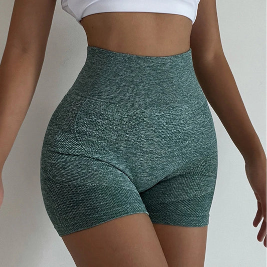 Shorts de treino femininos de cintura alta para levantamento de bumbum, meia-calça fitness para controle de barriga, academia, corrida, calças elásticas, roupa esportiva casual