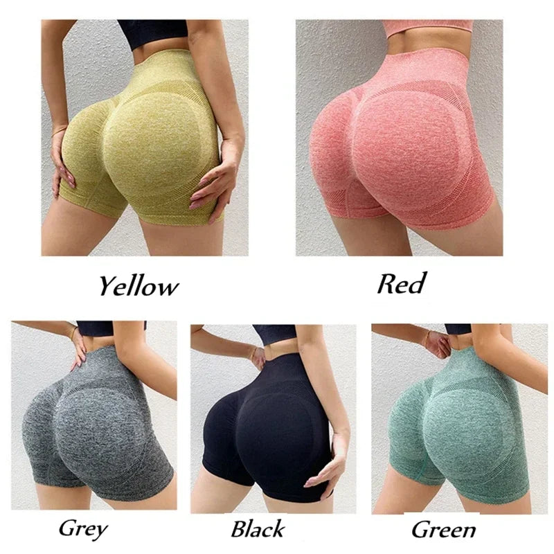 Shorts de treino femininos de cintura alta para levantamento de bumbum, meia-calça fitness para controle de barriga, academia, corrida, calças elásticas, roupa esportiva casual