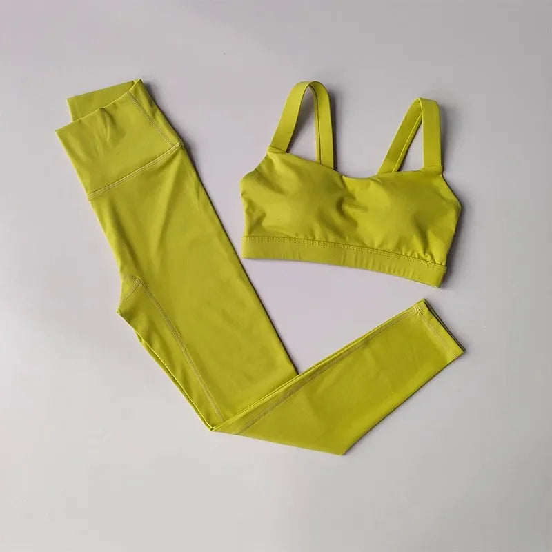 Conjunto de exercício sem costura feminino, sutiã esportivo, leggings de cintura alta, shorts, roupa de ginástica, roupas de treino, roupas esportivas