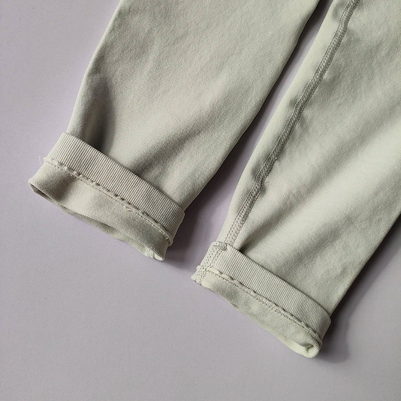 Conjunto de fitness sem costura para levantamento de quadril, sutiã com decote em V, leggings, secagem rápida, exercícios...