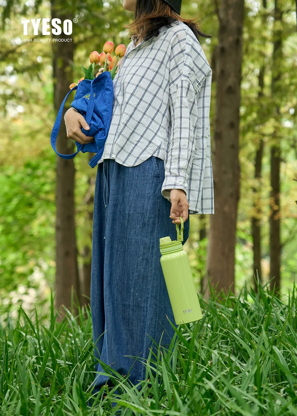 Garrafa térmica de aço inoxidável Tyeso, copo portátil esportivo a vácuo, mantém frio e quente, caneca térmica para carro, copo isolado