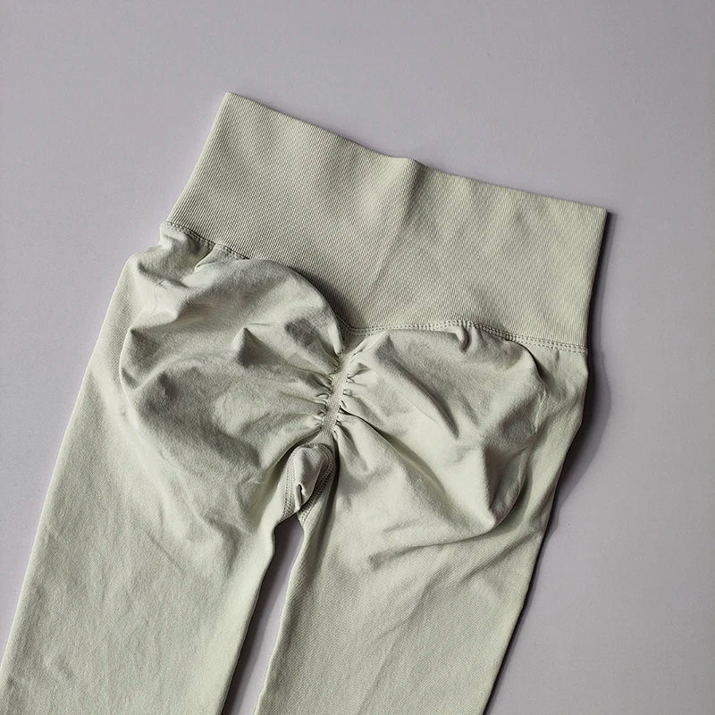 Conjunto de fitness sem costura para levantamento de quadril, sutiã com decote em V, leggings, secagem rápida, exercícios...